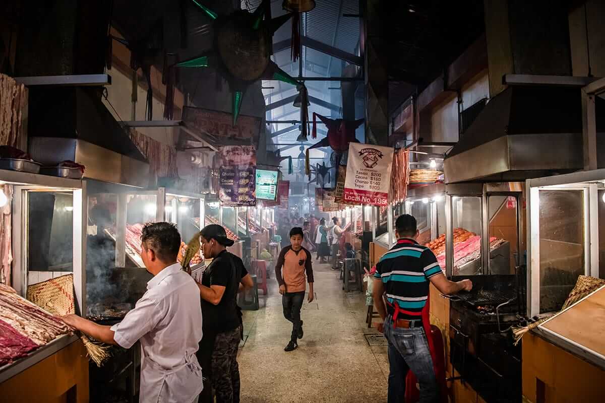 Bazaar with music