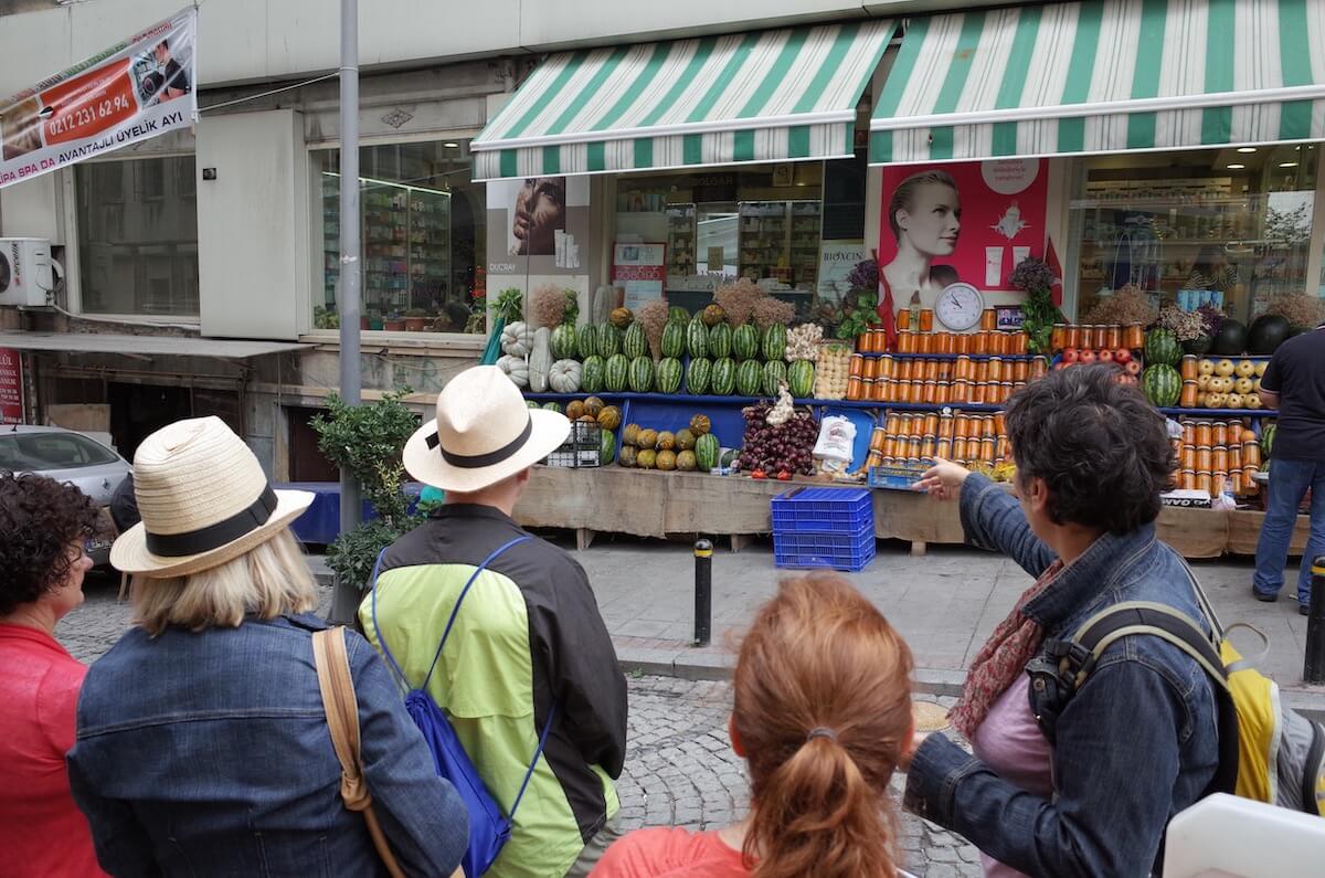 Bazaar with music