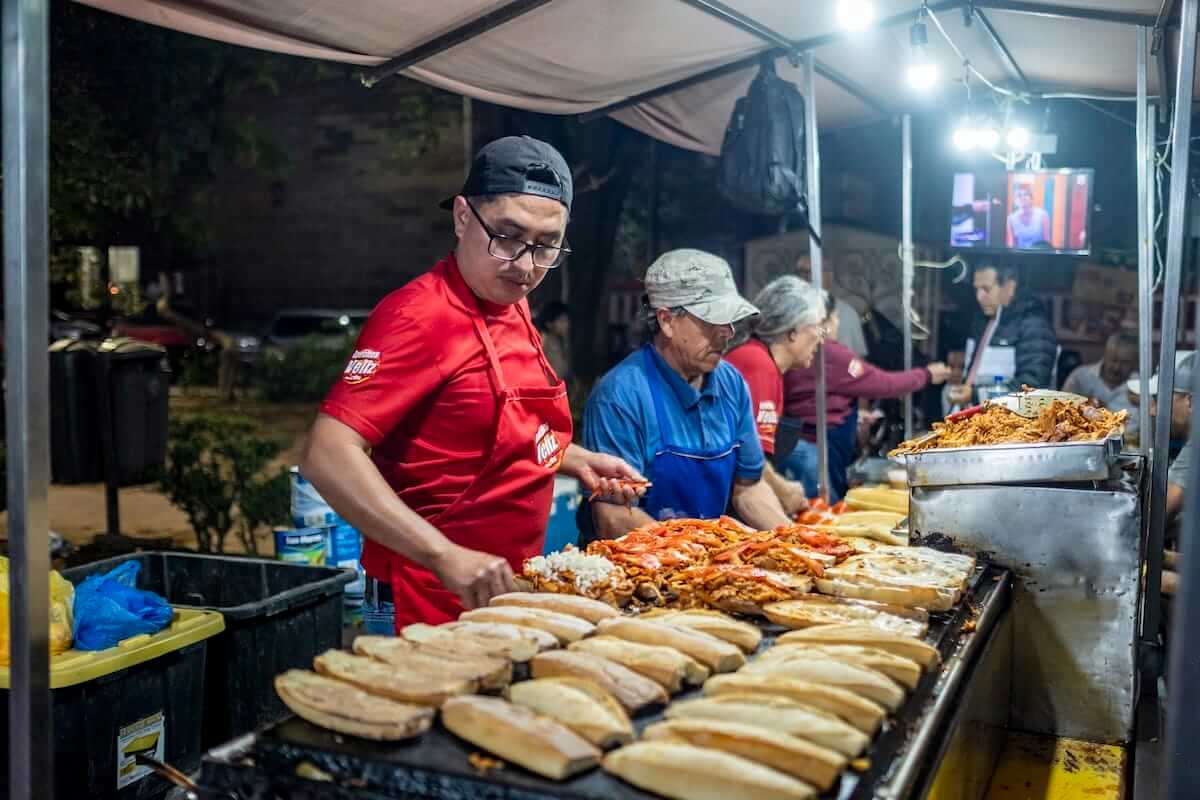 Bazaar with music
