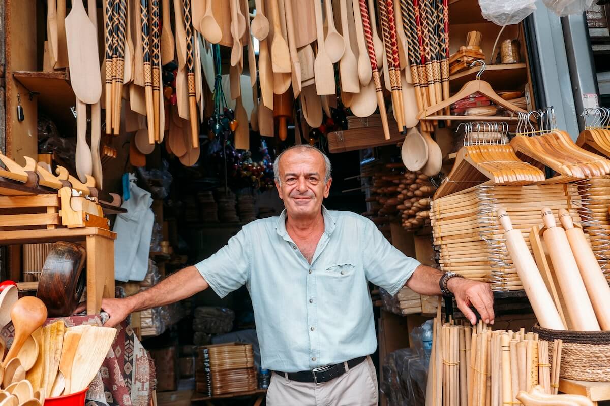 Bazaar with music