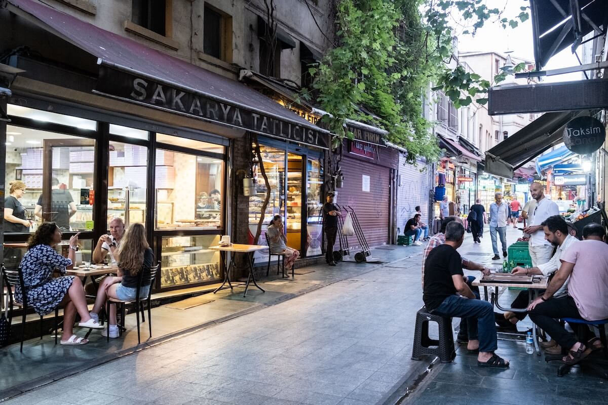 Bazaar with music