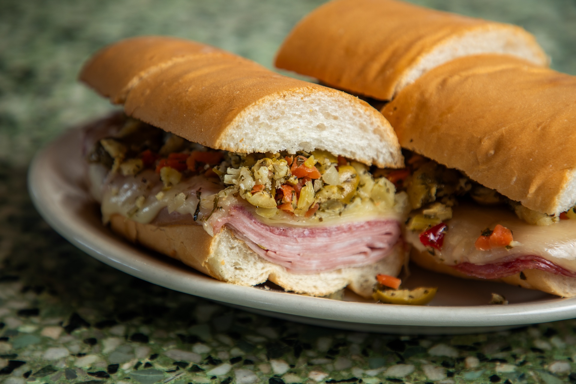 Muffuletta po’boy, Rocky &amp; Carlo’s, photo by Matt Haines