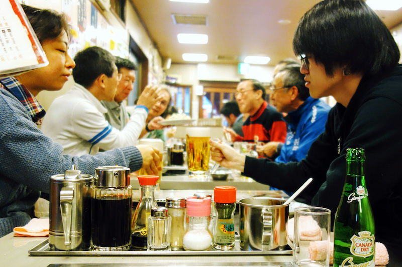 Sticky bottles of soy sauce decorate almost every table in Japan, photo by Lily Crossley-Baxter